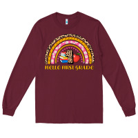 Burgundy back to school rainbow hello first grade Long Sleeve Tee - AdoDesignShop