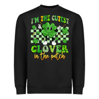 Black i'm the cutest clover in the patch artiststas Heavyweight Sweatshirt - Artiststas