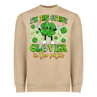 Mushroom i'm the cutest clover in the patch artiststas Heavyweight Sweatshirt - Artiststas
