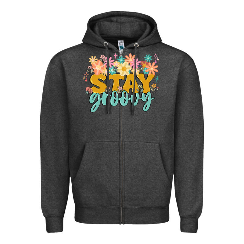 Stay Groovy Zipper Hoodie by MaliasSmallBusiness | Teevron