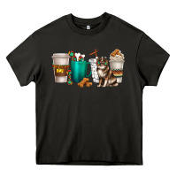 Asphalt australian shepherd dog coffee cups Heavy Core Tee - texasbilliewilder