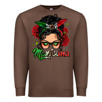 Chestnut mexicana woman messy bun Premium Sweatshirt - LillyAllenDesigns