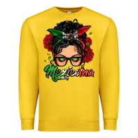 Lemon mexicana woman messy bun Premium Sweatshirt - LillyAllenDesigns