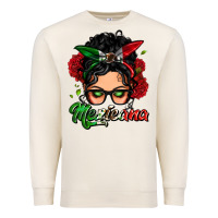 Sandshell mexicana woman messy bun Premium Sweatshirt - LillyAllenDesigns