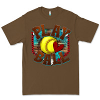 Cacao play ball softball Premium Tee - texasbilliewilder