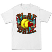 White play ball softball Premium Tee - texasbilliewilder