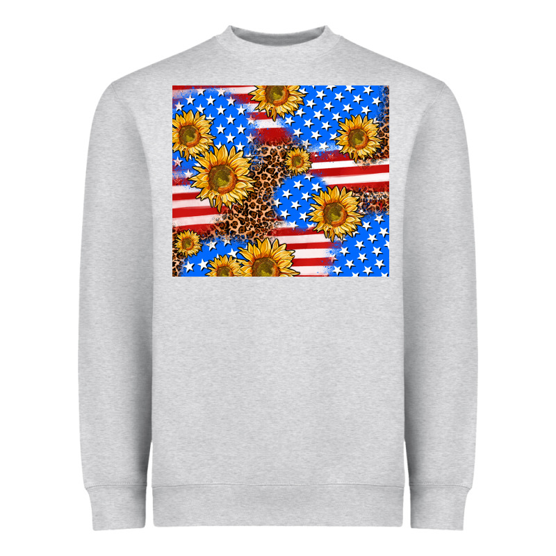 Basic Sunflower And Leopard Heavyweight Sweatshirt by AdoDesignShop | Teevron