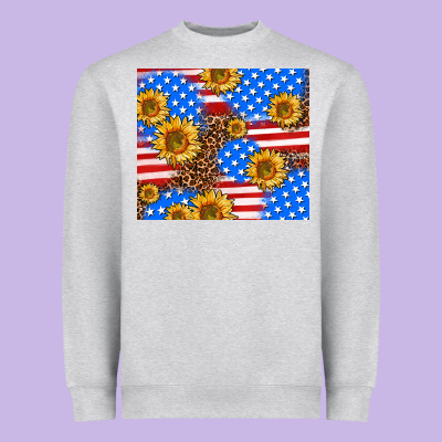 Basic Sunflower And Leopard Heavyweight Sweatshirt Designed By Adodesignshop