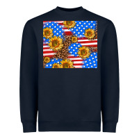 Navy basic sunflower and leopard Heavyweight Sweatshirt - AdoDesignShop