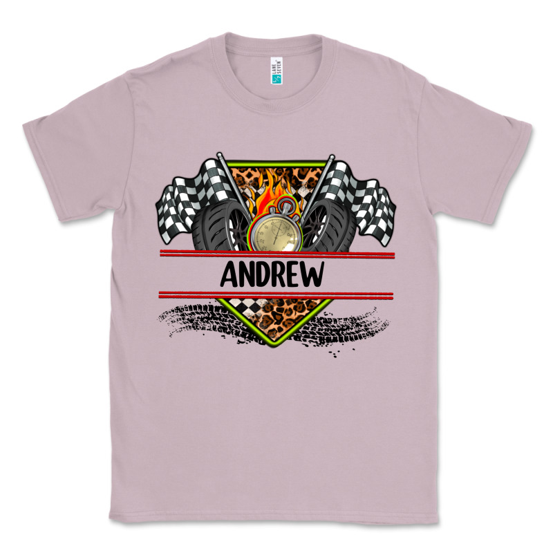 Custom Name Race Flag And Race Equipment Classic Tee by AdoDesignShop | Teevron