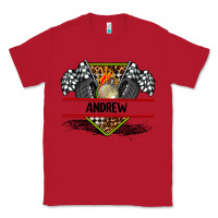 Red custom name race flag and race equipment Classic Tee - AdoDesignShop