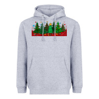 Heather Grey christmas trees libbey glass Heavyweight Hoodie - BundleAndBundleShop