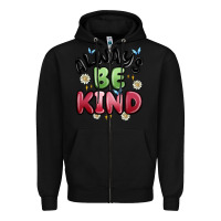 Black always be kind Zipper Hoodie - MaliasSmallBusiness
