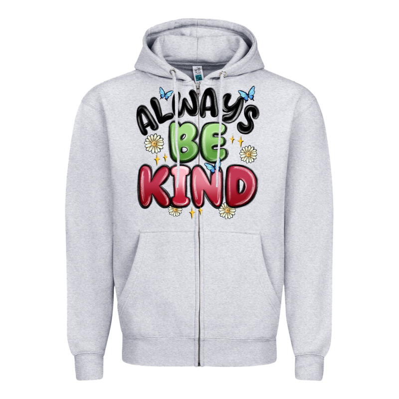 Always Be Kind Zipper Hoodie by MaliasSmallBusiness | Teevron