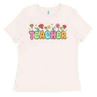 Custom Teacher Flowers Ladies Tee | Teevron