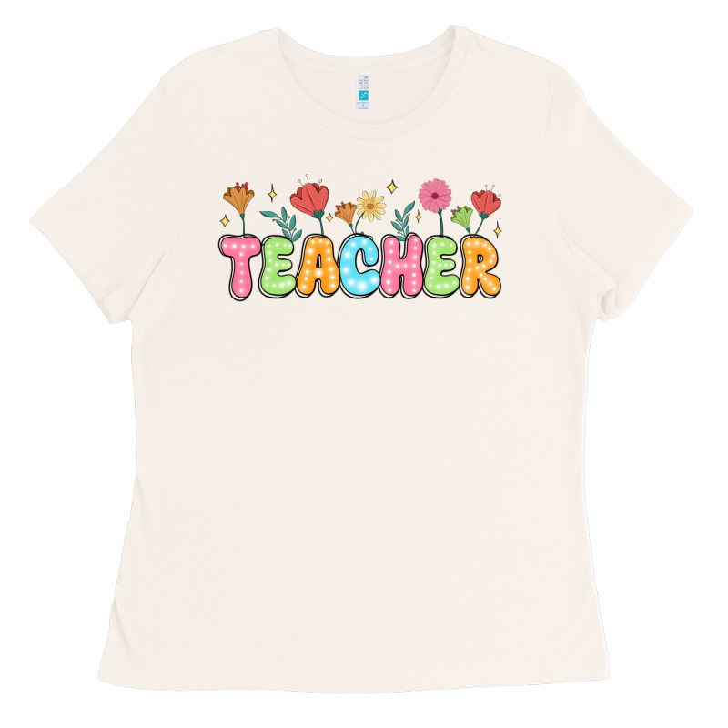 Custom Teacher Flowers Ladies Tee by JahusDesignShop | Teevron