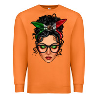 Mexican Latina Girl Messy Bun Premium Sweatshirt | Teevron