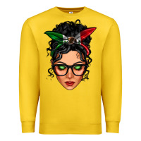 Lemon mexican latina girl messy bun Premium Sweatshirt - LillyAllenDesigns