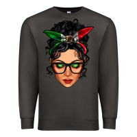 Smoke mexican latina girl messy bun Premium Sweatshirt - LillyAllenDesigns