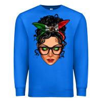 True Royal mexican latina girl messy bun Premium Sweatshirt - LillyAllenDesigns