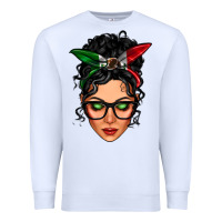 White mexican latina girl messy bun Premium Sweatshirt - LillyAllenDesigns