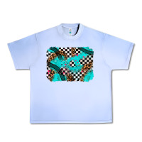 Grape Ice race day turquoise background Urban Heavy Tee - AdoDesignShop