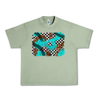 Oil Green race day turquoise background Urban Heavy Tee - AdoDesignShop