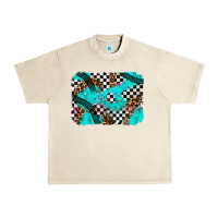 Sandshell race day turquoise background Urban Heavy Tee - AdoDesignShop