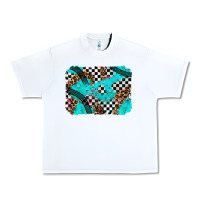White race day turquoise background Urban Heavy Tee - AdoDesignShop