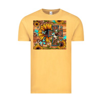 Vintage Mustard cross sunflower butterfly Vintage Tee - JahusDesignShop