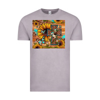 Vintage Zinc cross sunflower butterfly Vintage Tee - JahusDesignShop