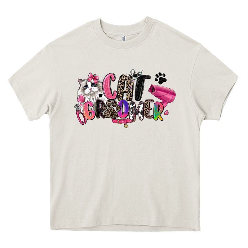 Cat Groomer Heavy Core Tee by Zillion Design Studio | Teevron