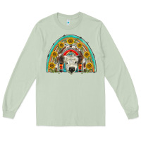Matcha scottish white calf  rainbow Long Sleeve Tee - BarkalooDesign