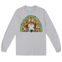 Moon Dust scottish white calf  rainbow Long Sleeve Tee - BarkalooDesign