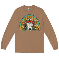 Toasted Coconut scottish white calf  rainbow Long Sleeve Tee - BarkalooDesign