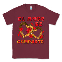 Burgundy el amor se comparte with churros Classic Tee - AdoDesignShop