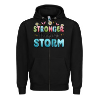 Black stronger than the storm Zipper Hoodie - MaliasSmallBusiness