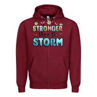 Burgundy stronger than the storm Zipper Hoodie - MaliasSmallBusiness