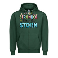Sports Green stronger than the storm Zipper Hoodie - MaliasSmallBusiness