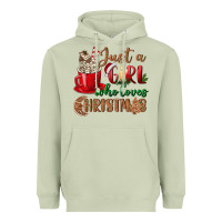 Matcha just a girl who loves christmas Heavyweight Hoodie - BundleAndBundleShop