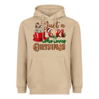 Mushroom just a girl who loves christmas Heavyweight Hoodie - BundleAndBundleShop