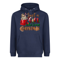 Navy just a girl who loves christmas Heavyweight Hoodie - BundleAndBundleShop