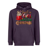 Plum just a girl who loves christmas Heavyweight Hoodie - BundleAndBundleShop