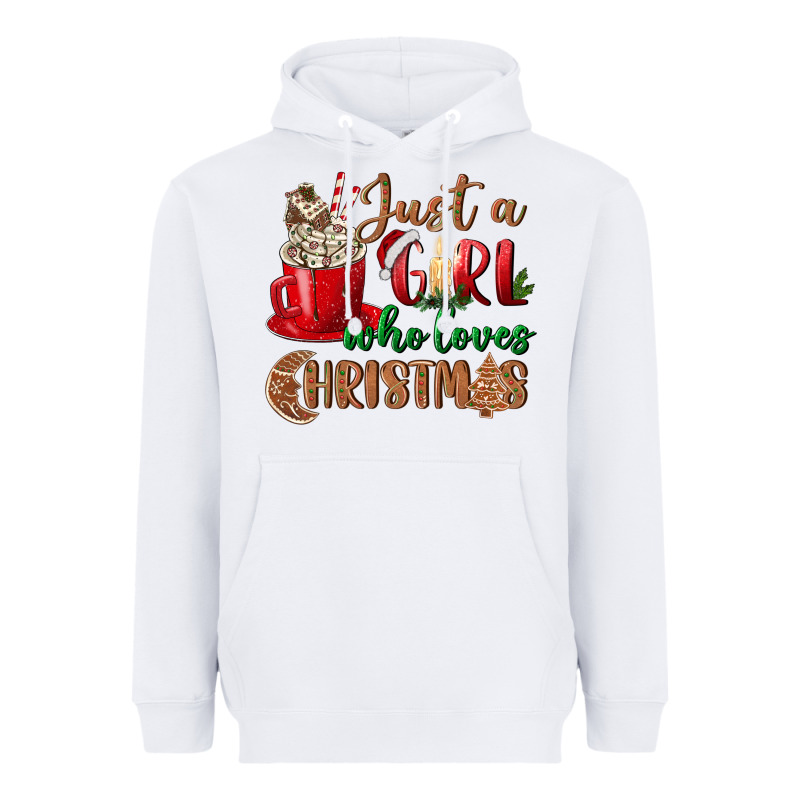 Just A Girl Who Loves Christmas Heavyweight Hoodie by BundleAndBundleShop | Teevron