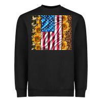 Black american realistic flag Heavyweight Sweatshirt - AdoDesignShop