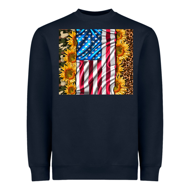 American Realistic Flag Heavyweight Sweatshirt by AdoDesignShop | Teevron