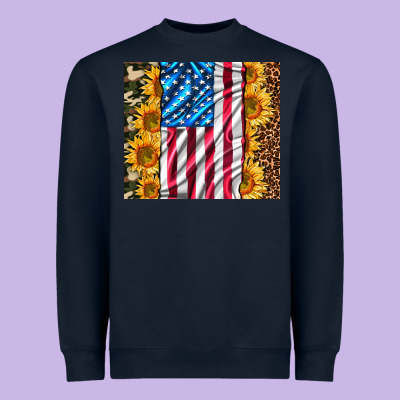 American Realistic Flag Heavyweight Sweatshirt Designed By Adodesignshop