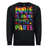 Black love is about hearts not parts Premium Sweatshirt - LillyAllenDesigns