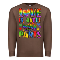 Chestnut love is about hearts not parts Premium Sweatshirt - LillyAllenDesigns