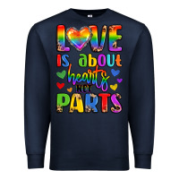 Navy love is about hearts not parts Premium Sweatshirt - LillyAllenDesigns